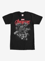 Marvel Avengers Attack Grayscale T-Shirt