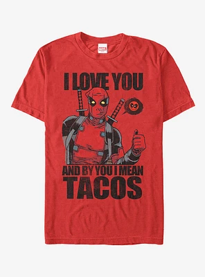 Marvel Deadpool Love You and Tacos T-Shirt