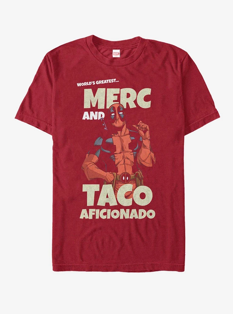 Marvel Deadpool Greatest Taco Aficionado T-Shirt