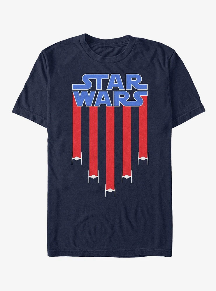 Star Wars Fourth of July TIE Fighter Stripes T-Shirt