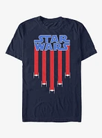 Star Wars Fourth of July TIE Fighter Stripes T-Shirt