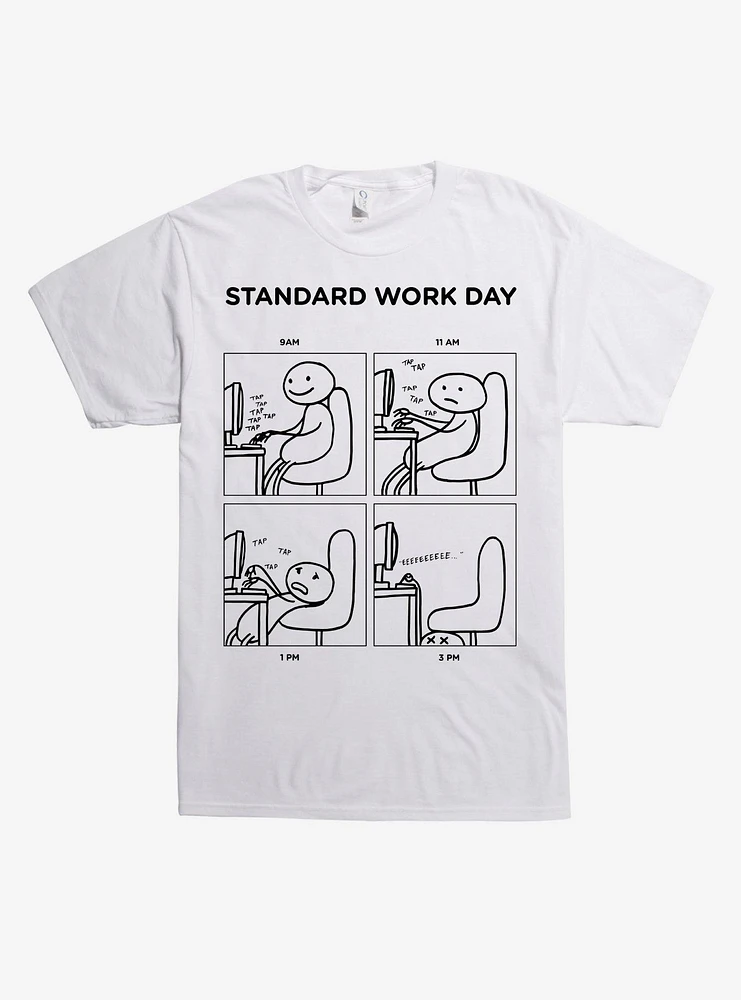 Work Day Comic Panel T-Shirt