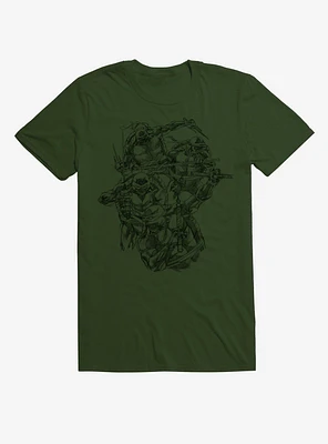 Teenage Mutant Ninja Turtles Black Outline Group T-Shirt
