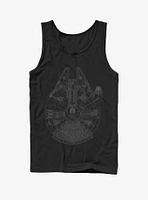 Star Wars Millennium Falcon Outline Tank