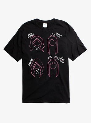 Mean Girls Character Outline T-Shirt