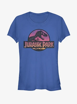 Jurassic Park Safari Logo Royal Blue Girls T-Shirt