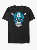 Marvel Captain America Sugar Skull T-Shirt