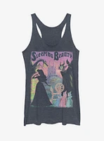 Disney Sleeping Beauty Poster Navy Girls Tank Top