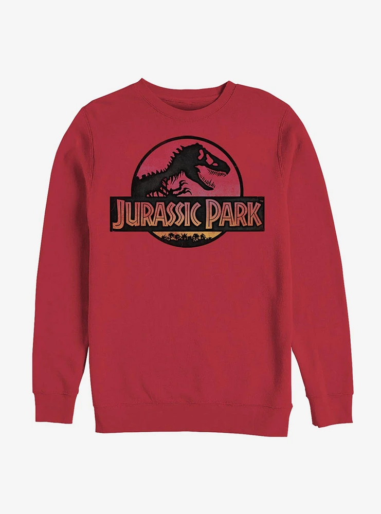 Jurassic Park Safari Logo Red Sweatshirt