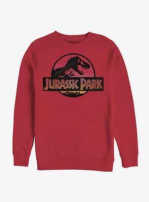 Jurassic Park Safari Logo Red Sweatshirt