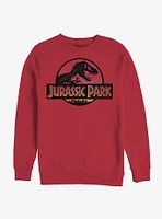 Jurassic Park Safari Logo Red Sweatshirt