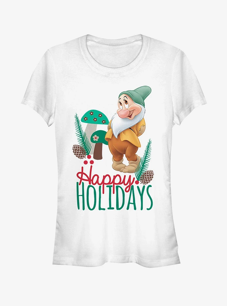 Disney Snow White And The Seven Dwarfs Bashful Holiday Girls T-Shirt