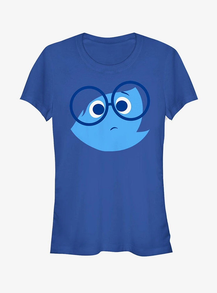 Disney Pixar Inside Out Sad Face Girls T-Shirt