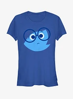 Disney Pixar Inside Out Sad Face Girls T-Shirt