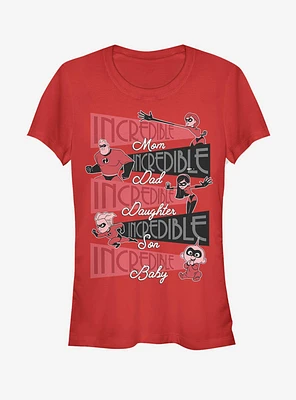 Disney Pixar The Incredibles Incredible Family Girls T-Shirt