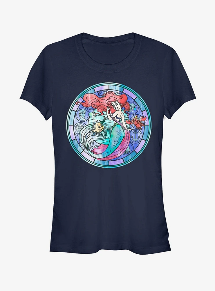 Disney The Little Mermaid Ariel Stained Glass Girls T-Shirt