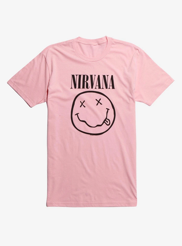 Nirvana Pink Smiley T-Shirt