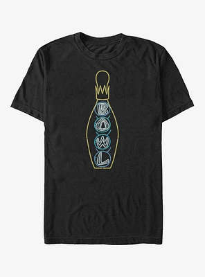 Bowling Neon Light Print T-Shirt
