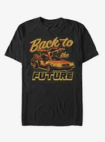 Back To The Future DeLorean Schematic Print T-Shirt