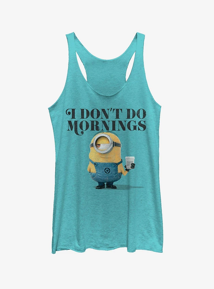 Minion Don't Do Mornings Girls Tank