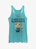 Minion Don't Do Mornings Girls Tank