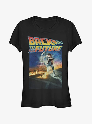 Retro Marty McFly Poster Girls T-Shirt