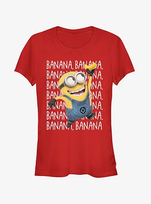Minions Banana Repeat Girls T-Shirt