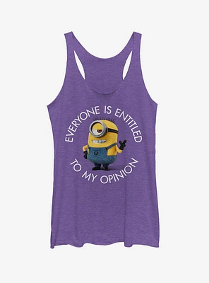 Minion My Opinion Girls Tank