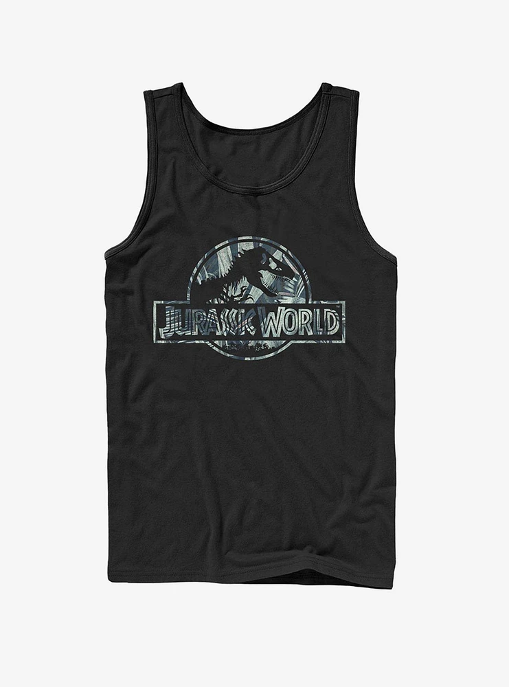 Grayscale Tropical T. Rex Logo Tank