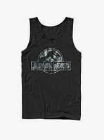 Grayscale Tropical T. Rex Logo Tank