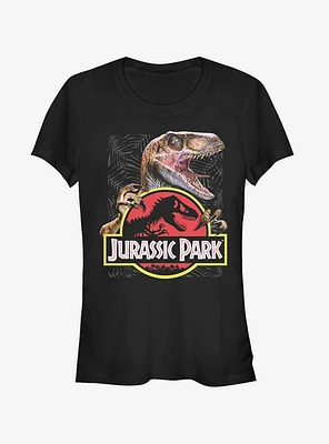 Velociraptor Hooked On Logo Girls T-Shirt