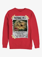 T. Rex Missing Pet Sweatshirt