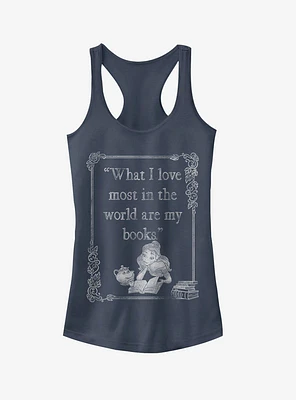 Disney Belle Loves Books Girls Tank