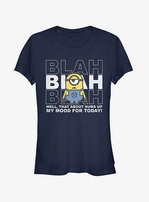 Minion Blah Mood Today Girls T-Shirt