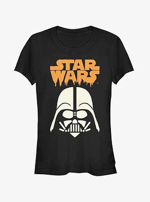 Halloween Spooky Darth Vader Helmet Girls T-Shirt