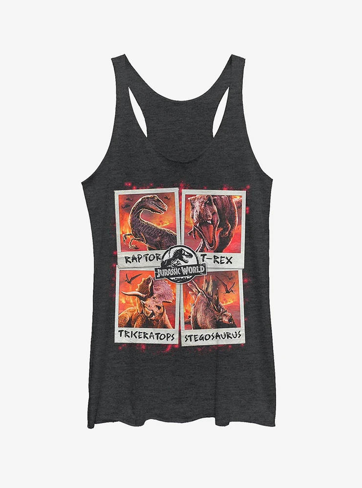 Jurassic World Fallen Kingdom Fire Polaroid Girls Tank