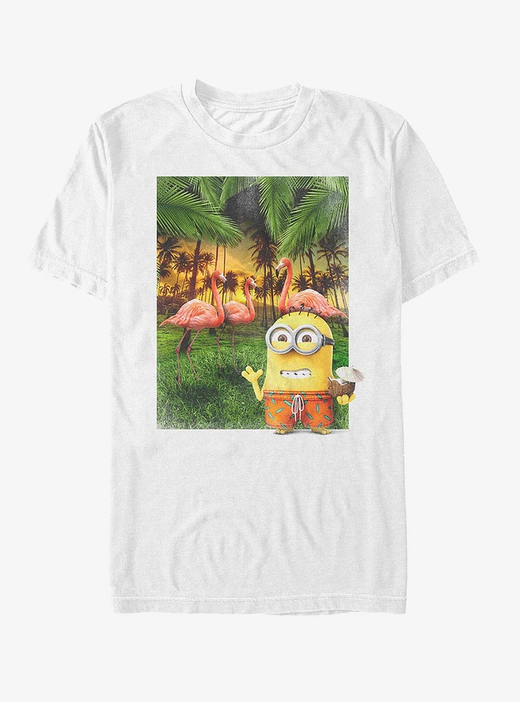 Minion Flamingo Vacation T-Shirt