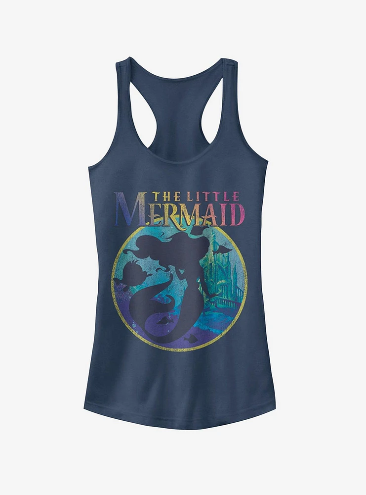 Disney The Little Mermaid Rainbow Silhouette Girls Tank Top