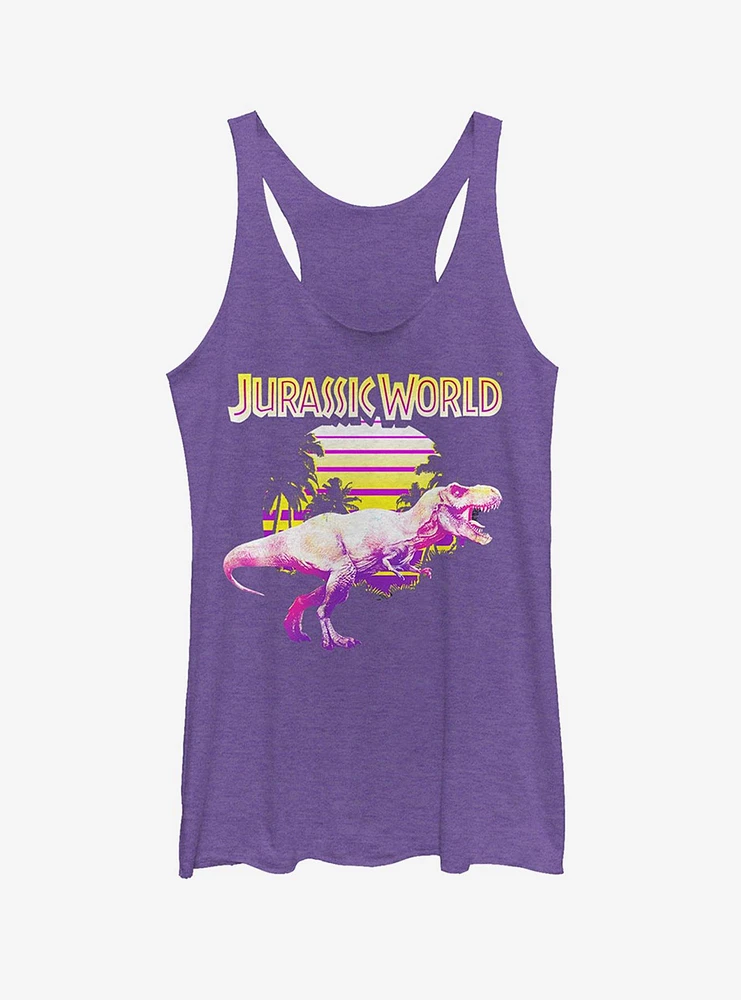 Retro T. Rex Sunset Girls Tank