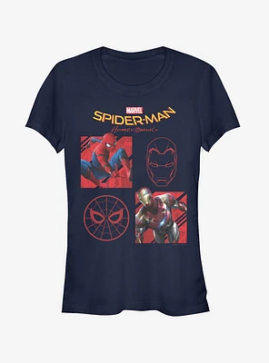 Marvel Spider-Man Homecoming Four Square Girls T-Shirt