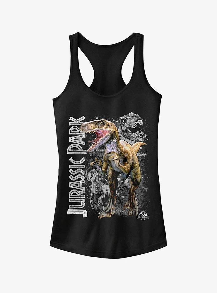 Raptor Dino Shadows Girls Tank