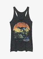 Retro Raptor Sunset Girls Tank