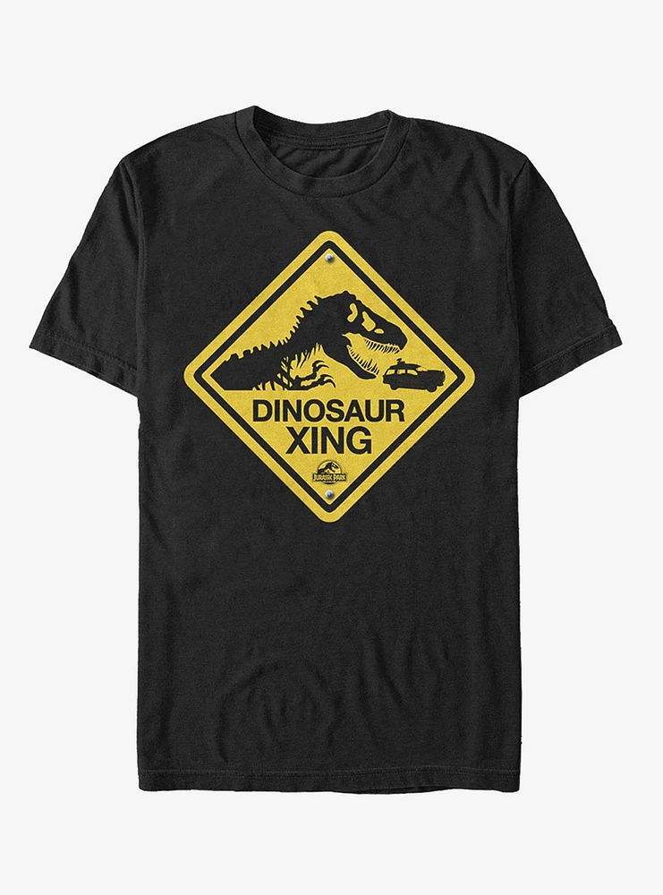 Dinosaur Crossing Sign T-Shirt