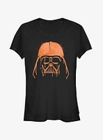 Halloween Vader Helmet Spray-Paint Girls T-Shirt