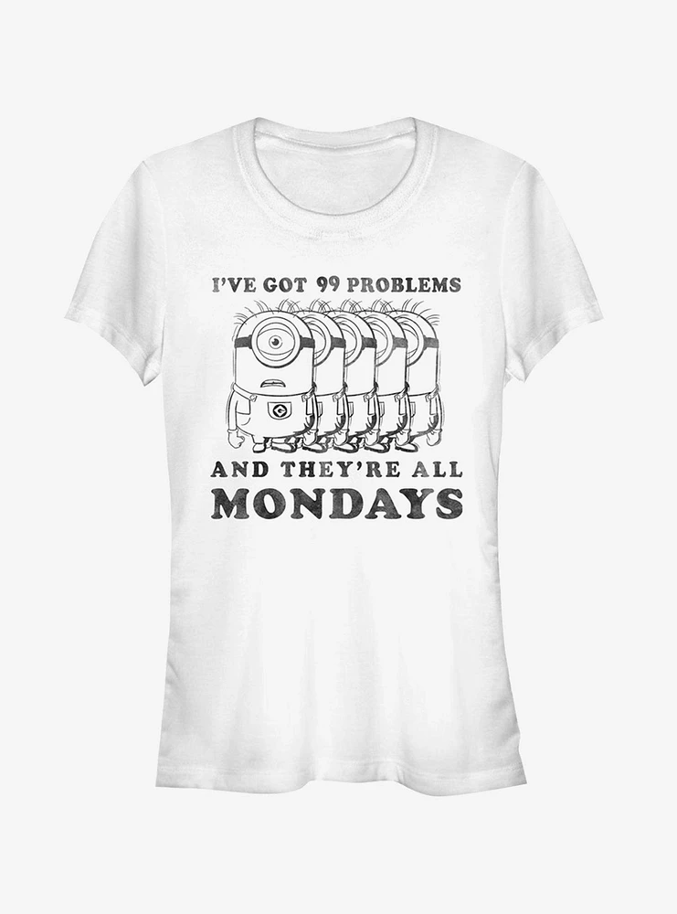 Minion Monday Problems Girls T-Shirt