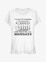 Minion Monday Problems Girls T-Shirt