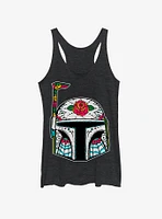 Rose Sugar Skull Boba Fett Girls Tank