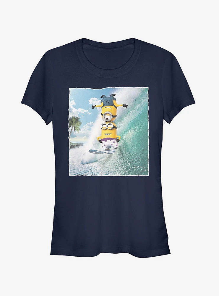 Minion Surf Tricks Girls T-Shirt