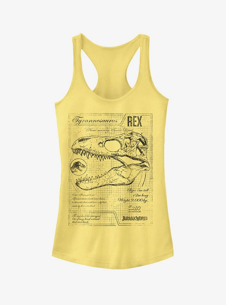 Jurassic World Fallen Kingdom T. Rex Schematics Girls Tank