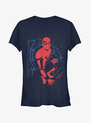 Marvel Spider-Man Homecoming Messy Web Girls T-Shirt